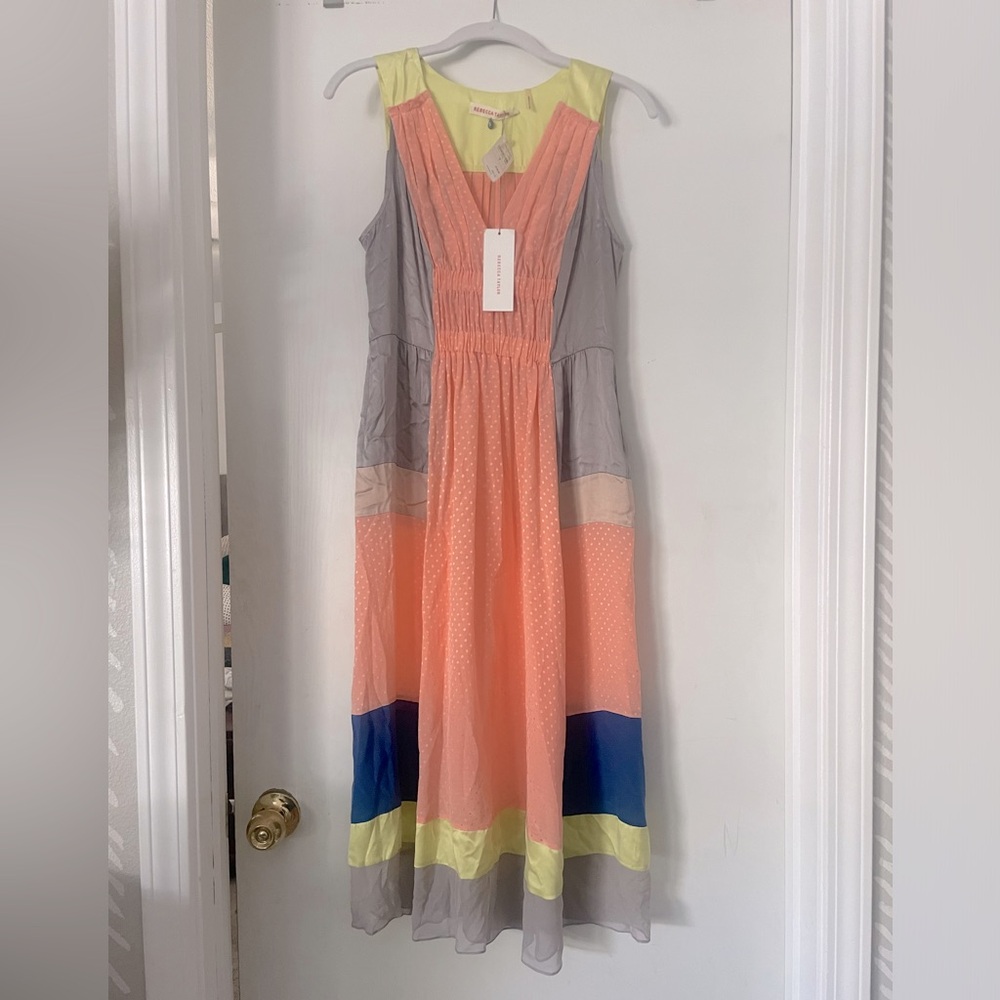 Rebecca Taylor Color Block silk dress